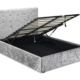 Rimini crushed velvet hydraulic bed